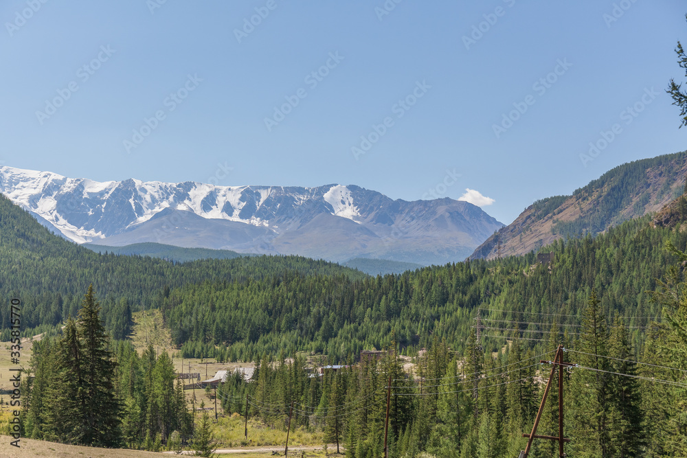 View of Belukha Mountain. Russia. Belukha Mountain is part of the World Heritage Site entitled Golden Mountains of Altai.