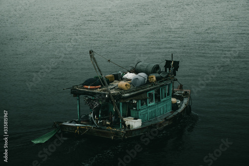 Vietnamese fishing boat in the sea