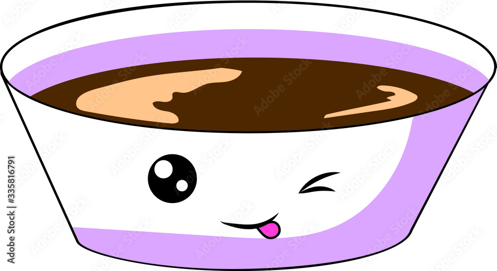 Soy sauce with sushi with eyes and a smile. Kawaii Lovely illustrations. Vector graphics. Soy sauce with sushi with eyes and a smile. Kawaii Lovely illustrations. Vector graphics.