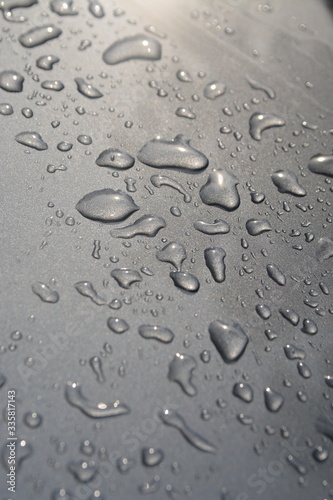rain drops on metalic floor background