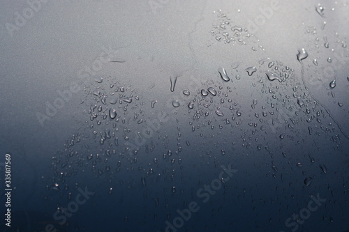 rain drops on metalic floor background
