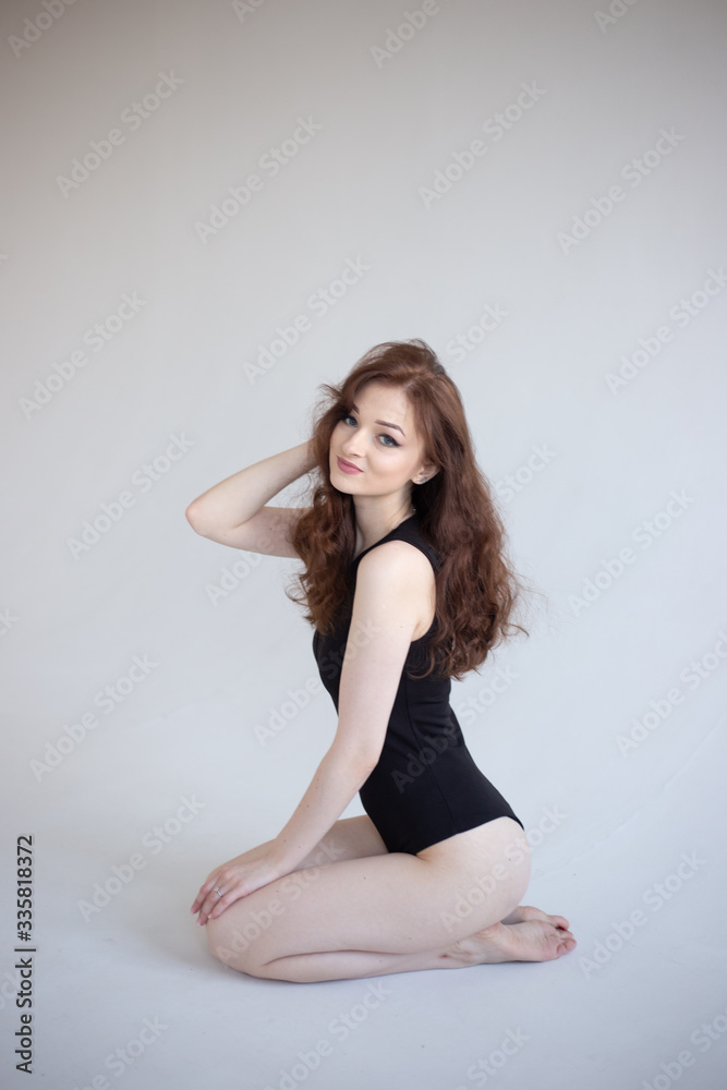 black and white girl in black bodysuit