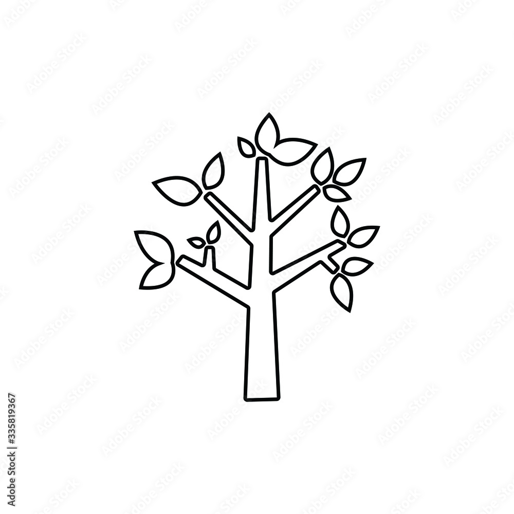 tree line icon vector tree line icon vector