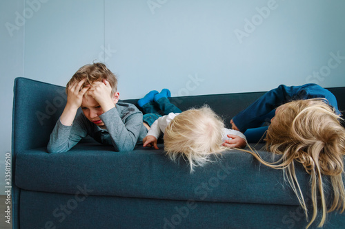 Photos kids bored and tired of staying home