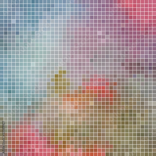 abstract vector square pixel mosaic background