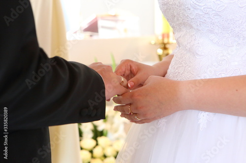 
Wedding rings prepared for the wedding