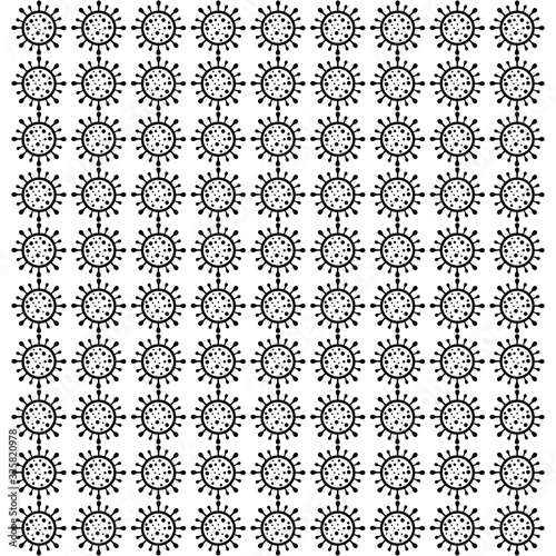 Virus seamless background. Virus pattern