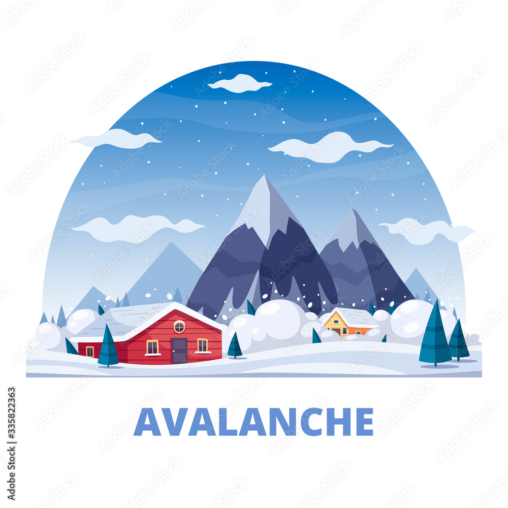 Avalanche Natural Disaster Composition Avalanche Natural Disaster Composition