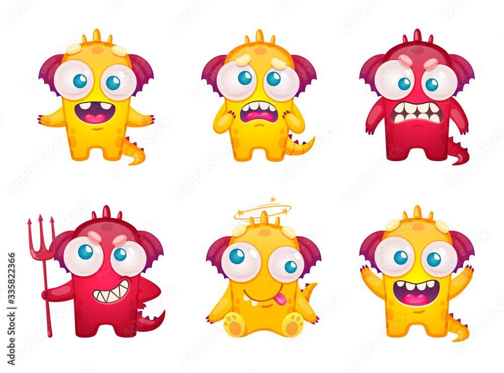 Funny Tailed Monsters Set Funny Tailed Monsters Set