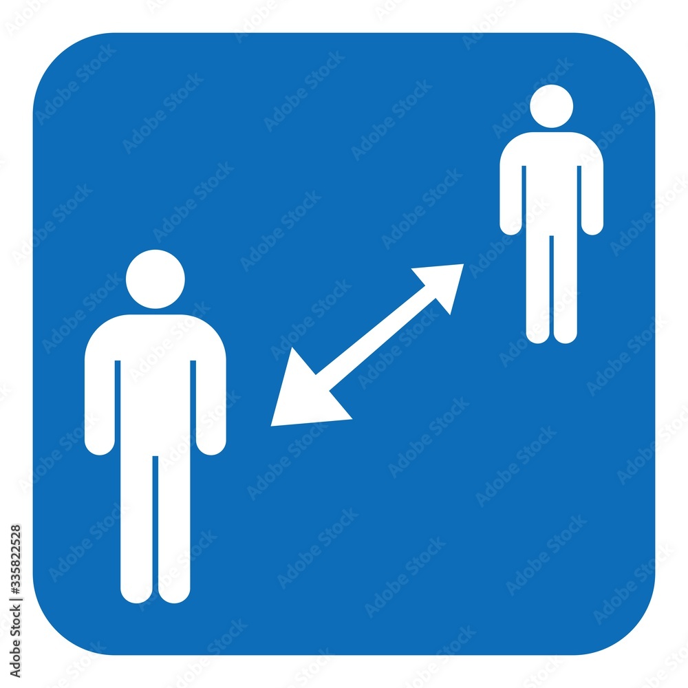 Simple icon representing social distance