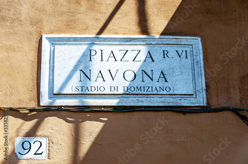 Piazza Navona plate photo