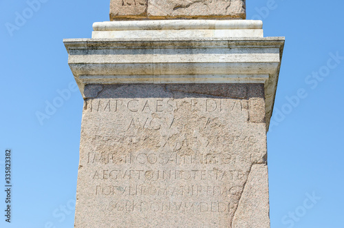 Detail of Flaminio's obelisk.