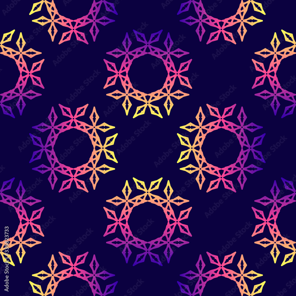 Abstract geometric seamless pattern. Exotic openwork gradient background. Vector wallpaper. Abstract geometric seamless pattern. Exotic openwork gradient background. Vector wallpaper.