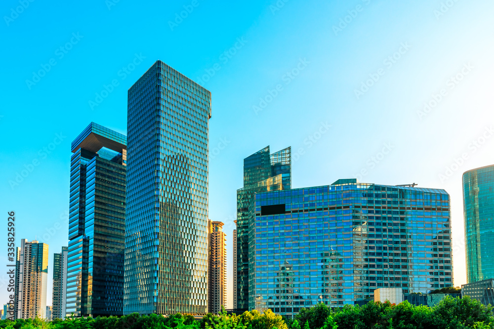 Shanghai city architecture landscape panorama in summer Shanghai city architecture landscape panorama in summer