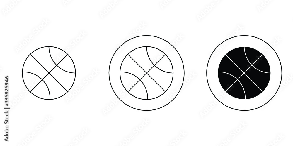 vector illustration of Basketball with an white background