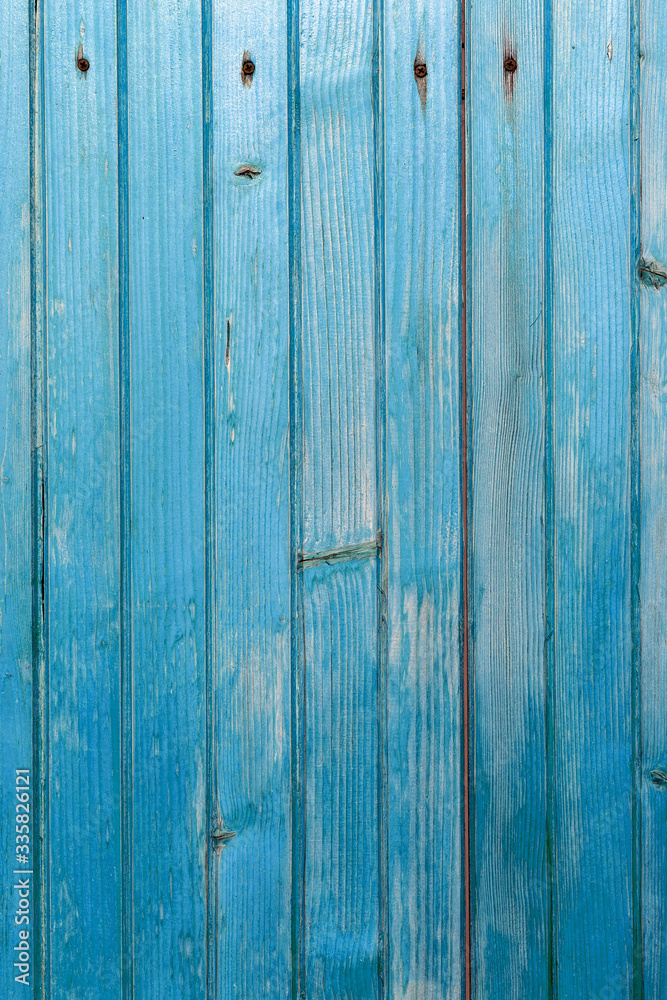 Old blue painted board with natural patterns Old blue painted board with natural patterns