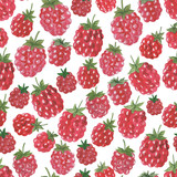 seamless pattern, watercolor illustration, raspberry , wallpaper ornament, wrapping paper