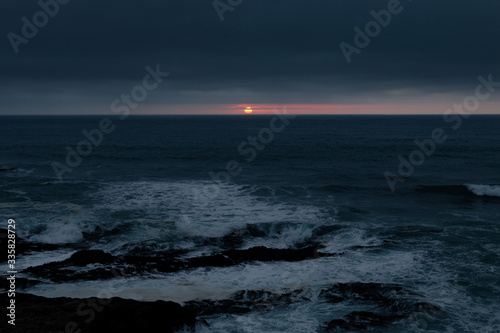 Coucher de soleil à Pichilemu (Chili)