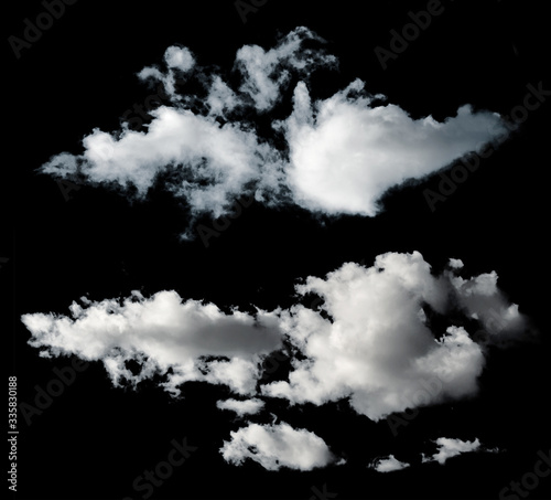 Black isolated clouds