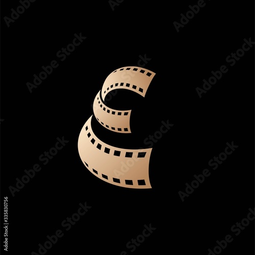 entertaiment film logo design, letter e logo design