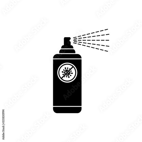Antibacterial, antiviral spray bottle, sterile, cleaning vector icon