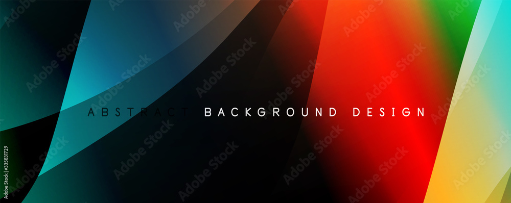 Wave liquid style lines with shadows and light on gradient background Wave liquid style lines with shadows and light on gradient background