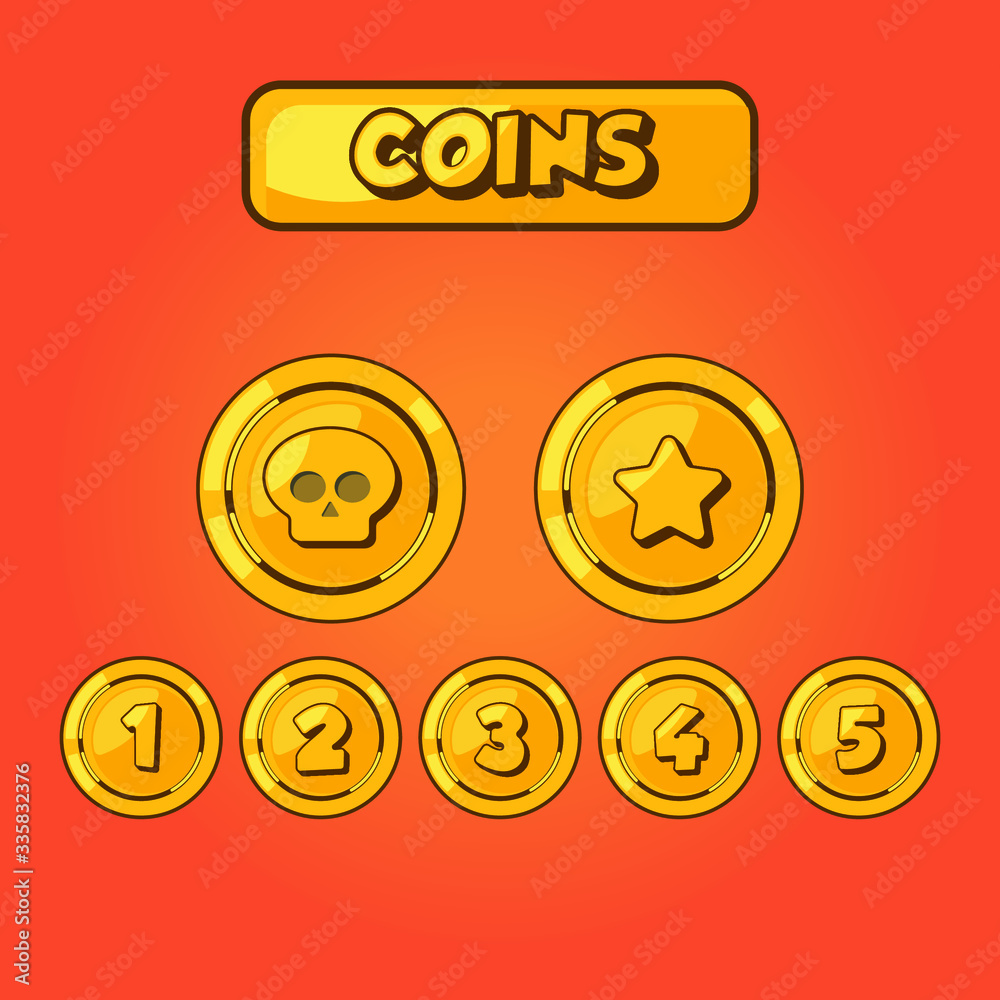 Game coin vector design