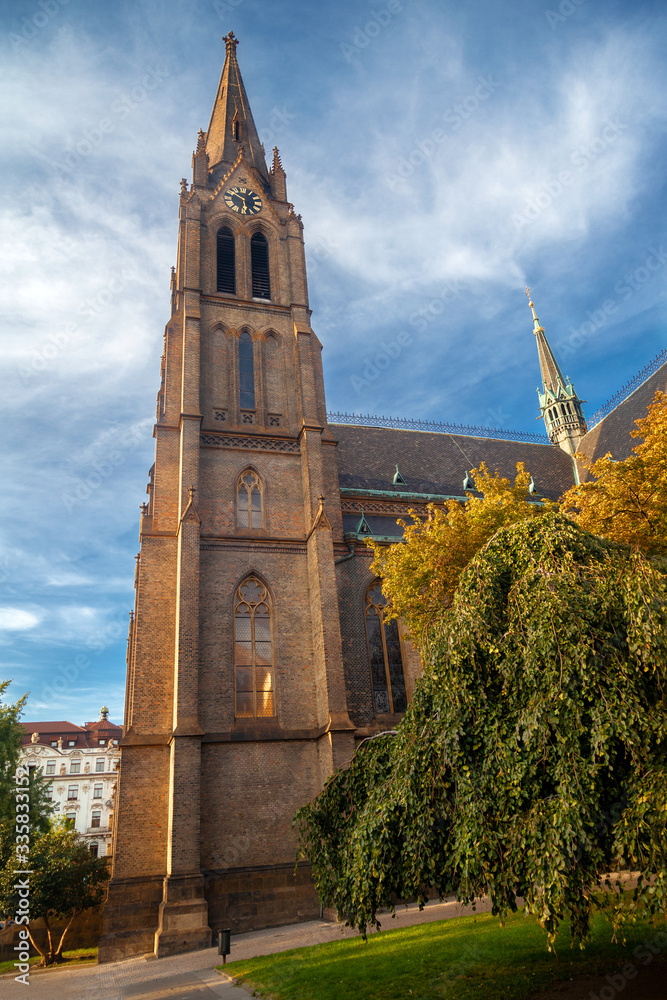 St. Ludmila Cathedral in Prague - Side facade