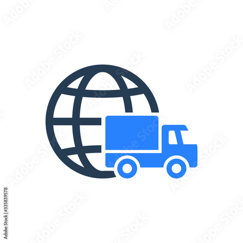 Global shipping icon