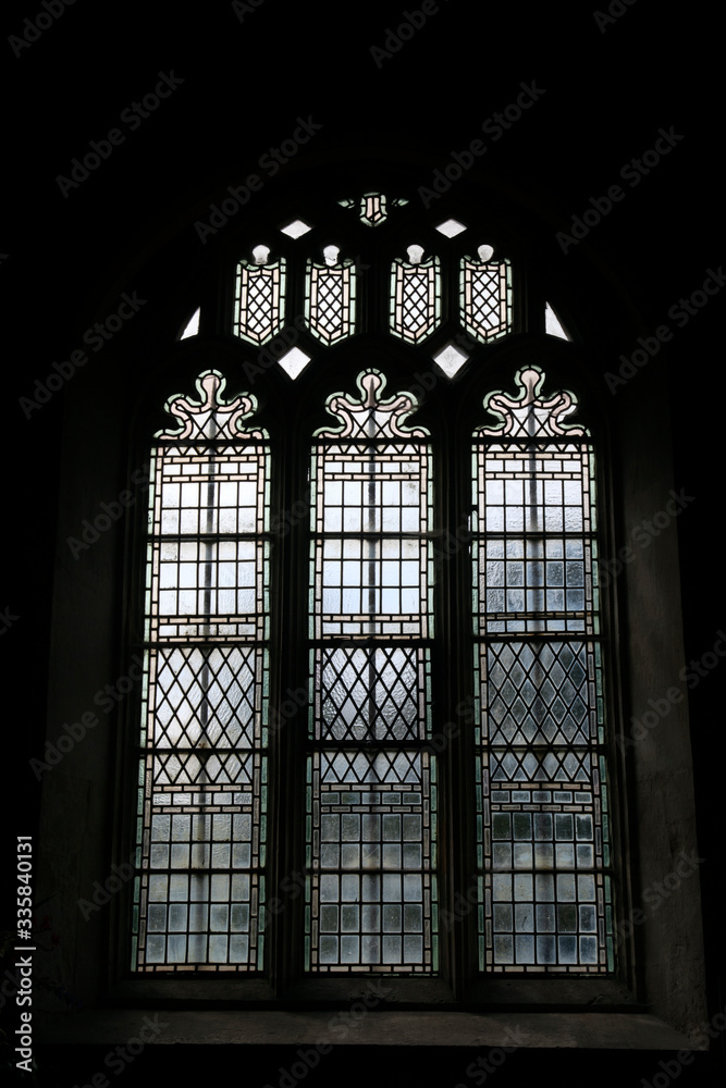 Avebury (England), UK - August 05, 2015: Window in Avebury church, Wiltshire , England, United Kingdom.