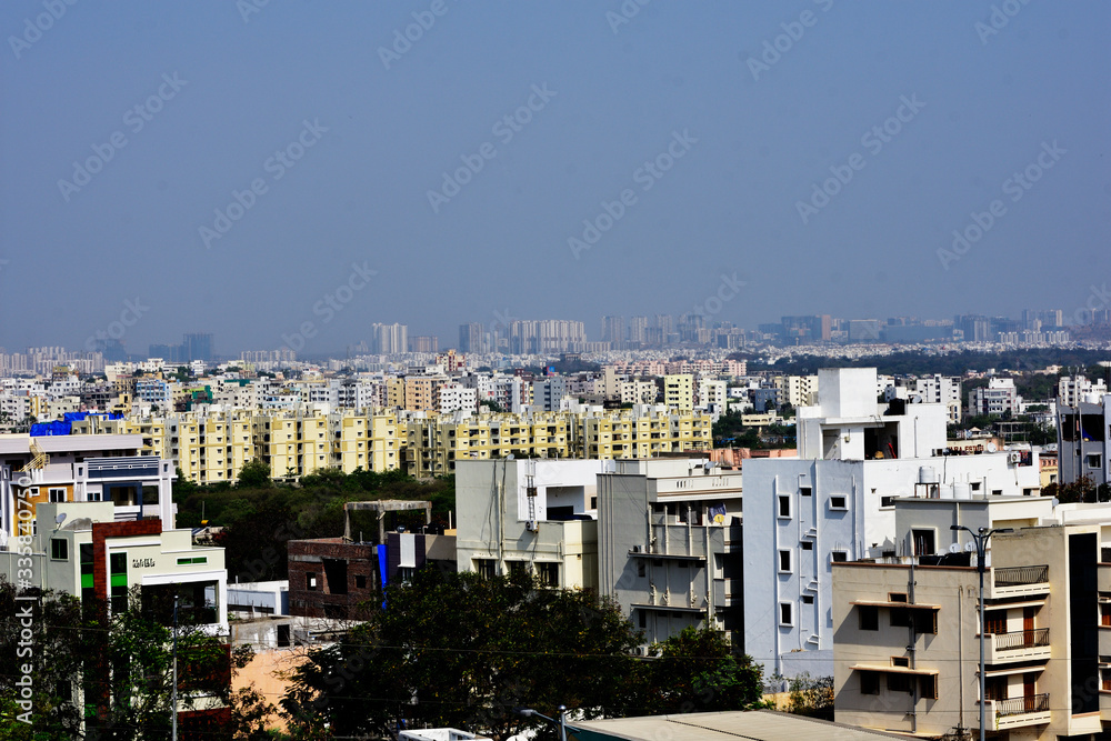 view of the city of hyderabad