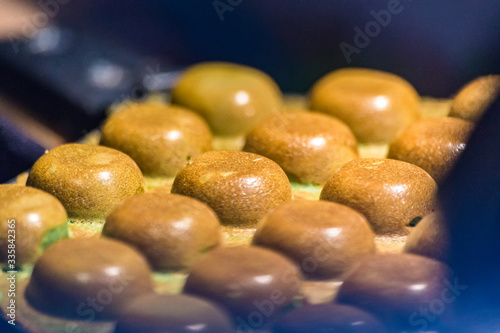 Photography Traditional Hong Kong waffle soft and crunchy from oven, Hong Kong Egg,egg puff