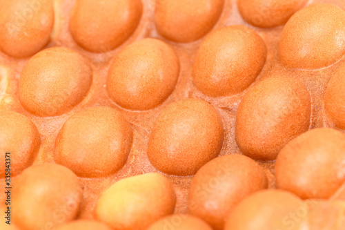 Photography Traditional Hong Kong waffle soft and crunchy from oven, Hong Kong Egg,egg puff
