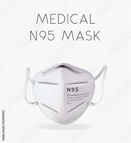 Realistic N-95 Mask Illustration