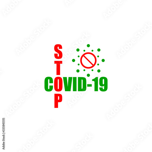 Modern, clean and simple logo design for Corona Virus Disease 19 with clear background and font - EPS10 - Vector.