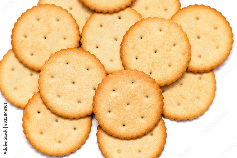 crackers cookie on a white background crackers cookie on a white background