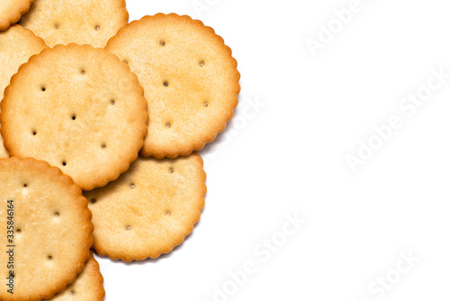 crackers cookie on a white background
