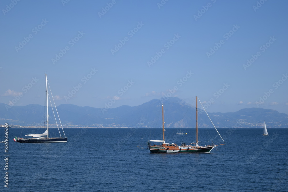 Beautiful sea in Naples bay Italy Europe Beautiful sea in Naples bay Italy Europe