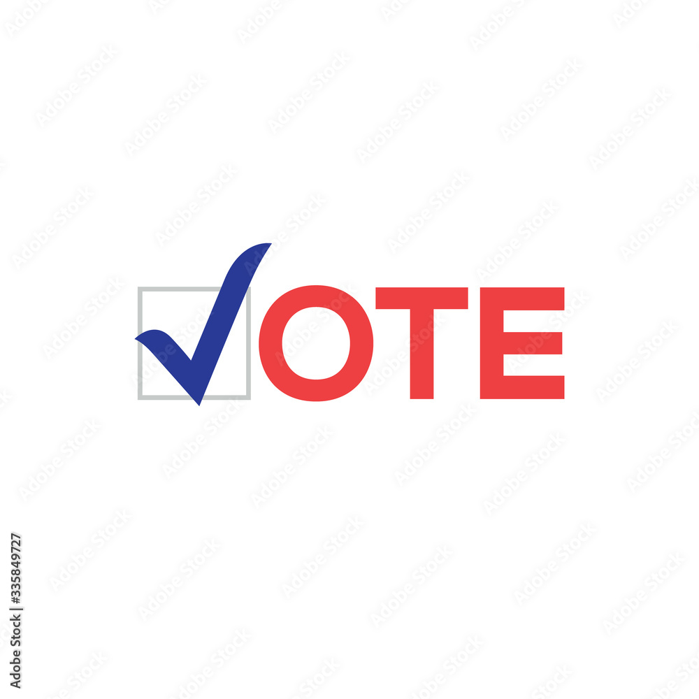 Vote vector icon election sign. Vote check logo campaign symbol design Stock  Vector | Adobe Stock