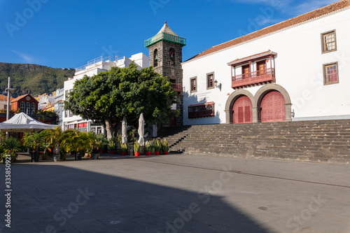 Traditional architecture at Santa Cruz - capital city of the island of La Palma  Canary Islands  Spain.