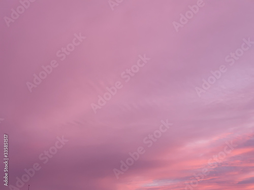 Bright vibrant Purple colors real romantic sunset sky ,nature beauty color