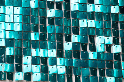 texture, metallic turquoise squares
