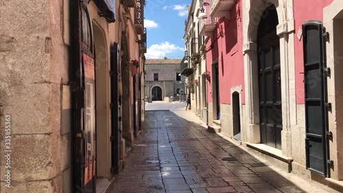 Particolari centro storico del Corso Vittorio Emanuele nel centro storico di Venosa città della Basilicata in Sud Italia photo