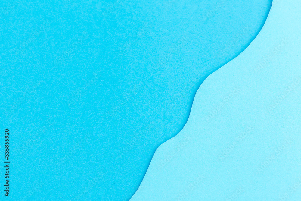 blue background with waves of paper abstraction