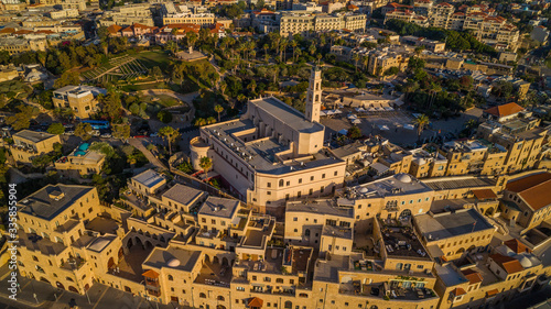 Jaffa in Israel, aerial drone view