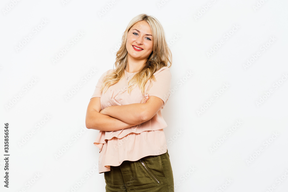 Portrait of a woman arms folded Portrait of a woman arms folded
