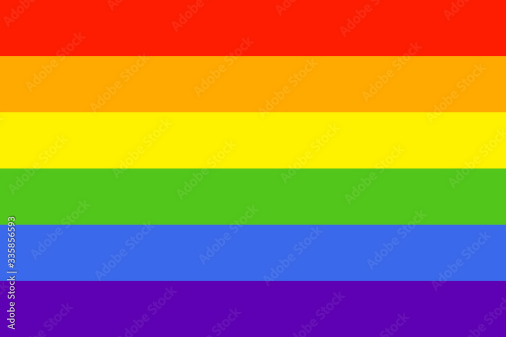 Rainbow flag icon, simple flat style, no effects.