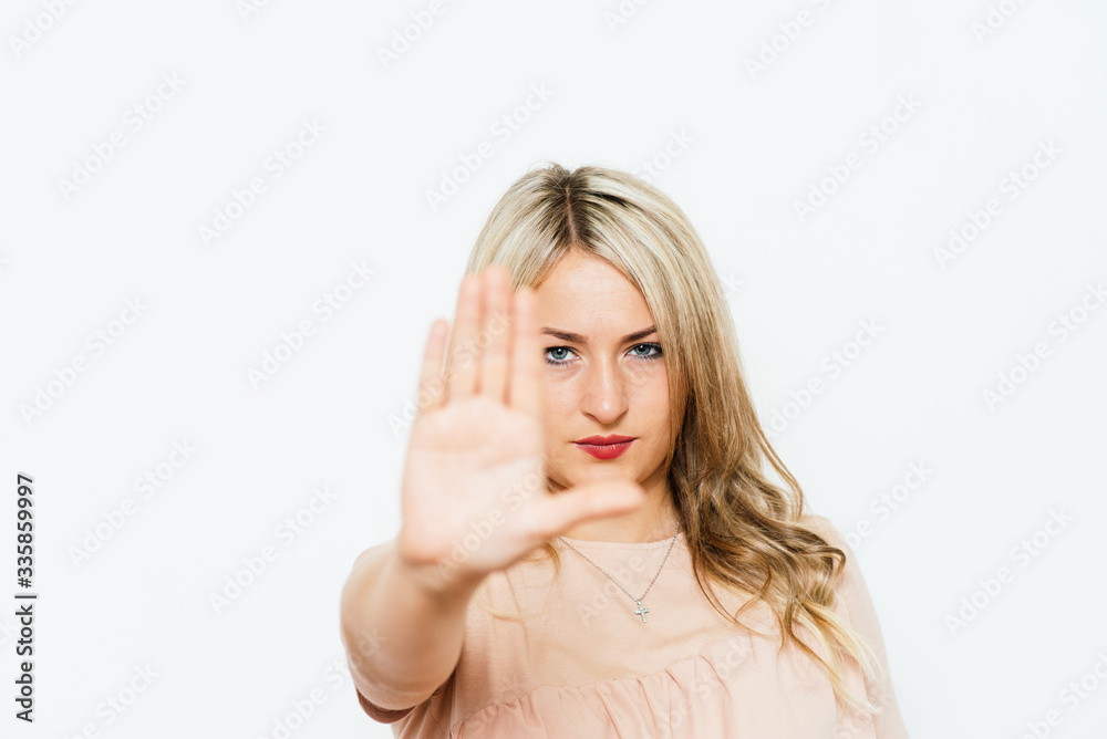 Stop gesture girl Stop gesture girl