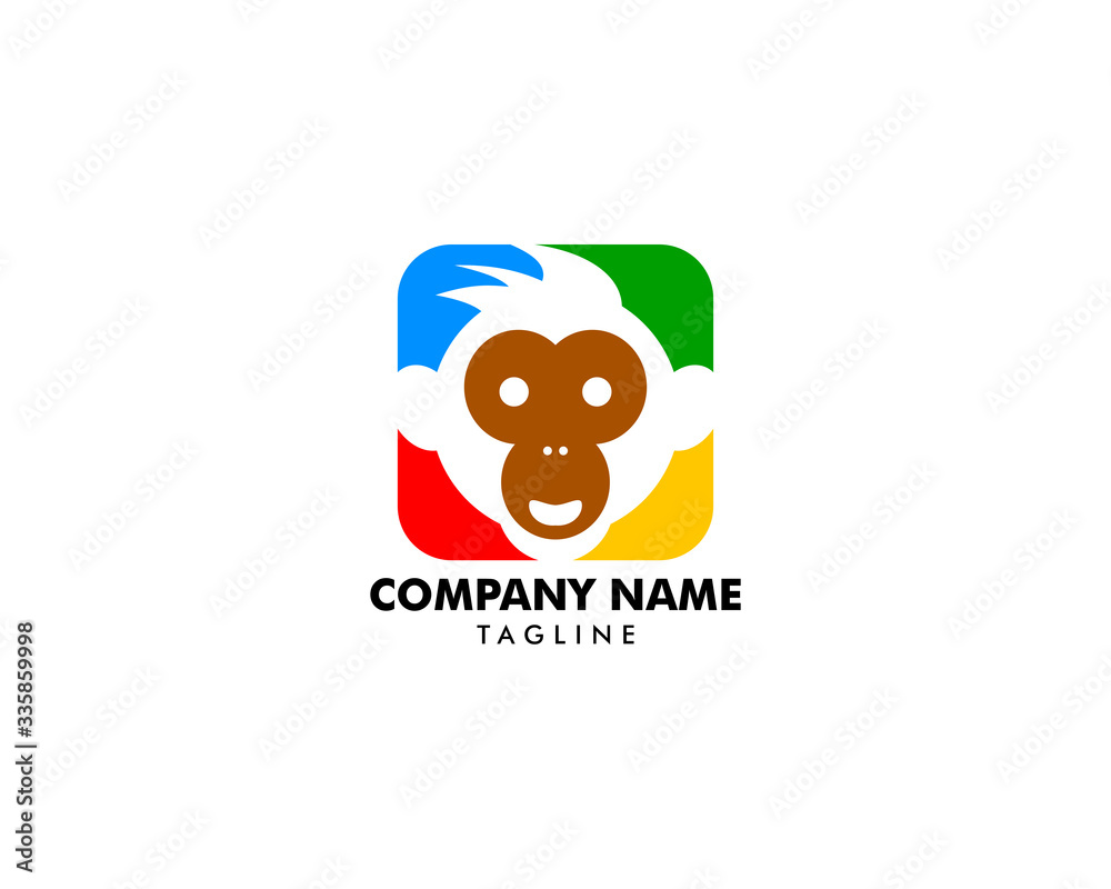 Monkey logo design vector illustration template Monkey logo design vector illustration template