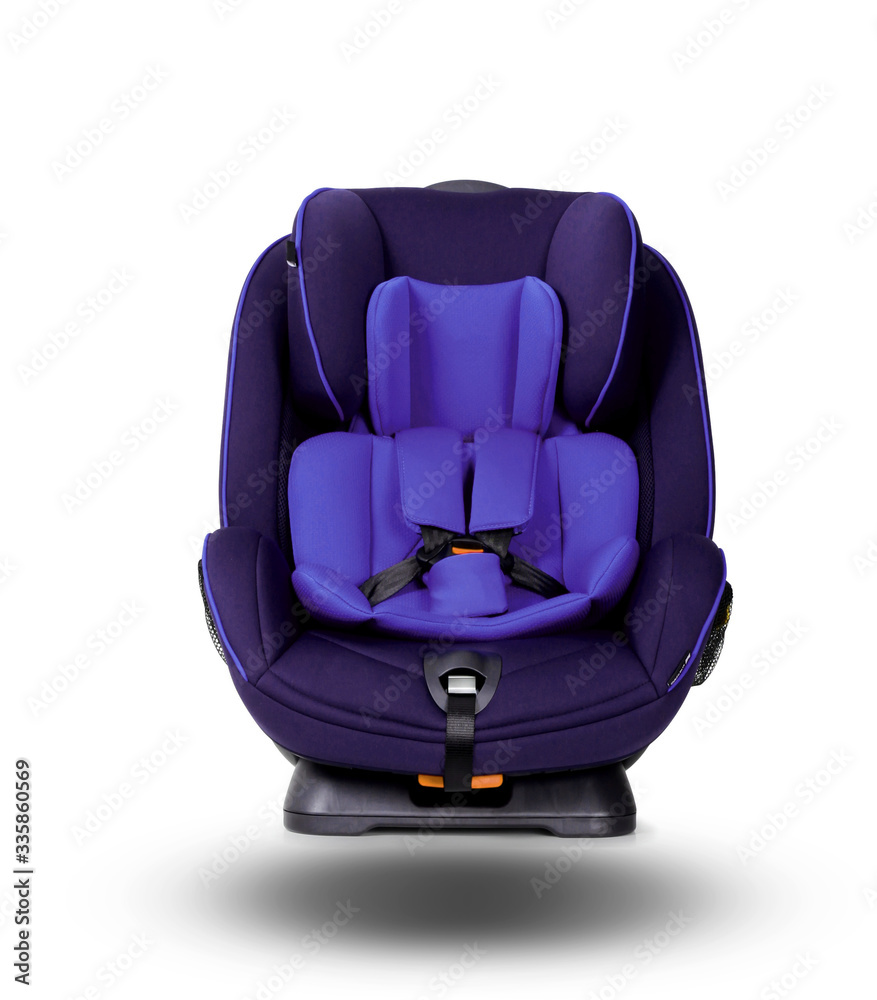 different colors of baby car seat on white background different colors of baby car seat on white background